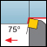 Ext. 90° Square 75° Approach