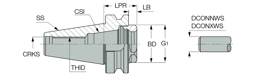 BT50 ER40 SHORT