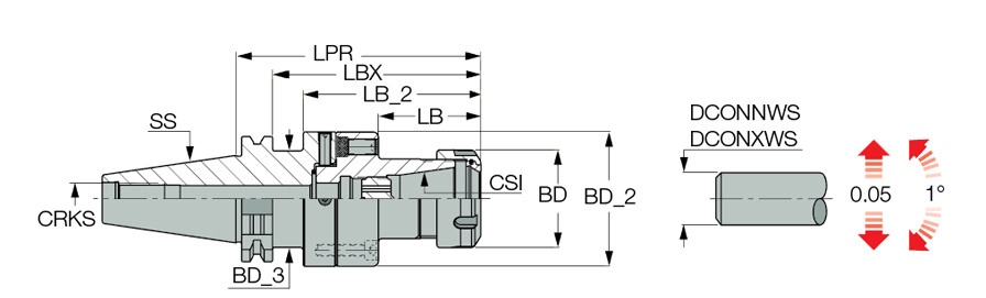 ADJ DIN69871 50 D70 ER32